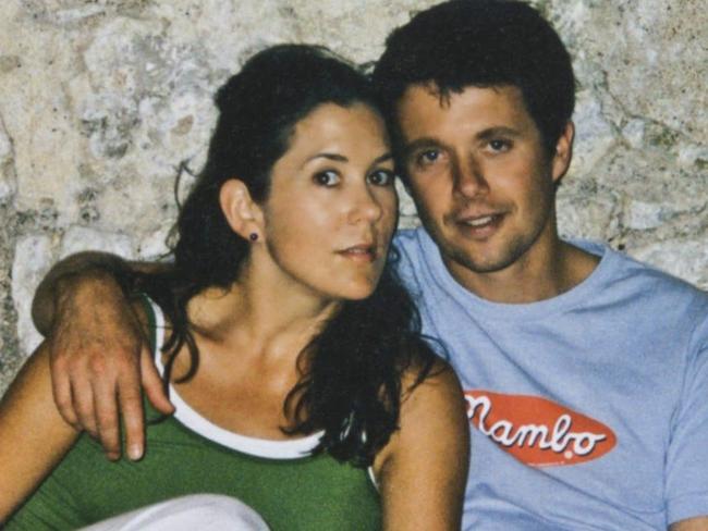 Crown Prince Frederik of Denmark drapes his arm around Tasmanian advertising executive Mary Donaldson in a photo believed to be taken shortly after their first meeting in 2000.