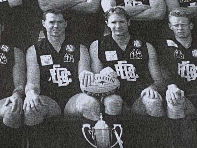 Alan Richardson with the 1999 premiership cup. Picture: Supplied