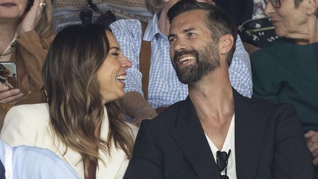 Mel C and Chris Dingwall take in the tennis... Picture: Stephen Lock/i-images/Media Mode