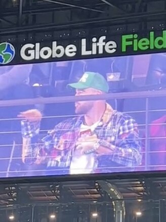 Kelce was spotted dancing in his seat to his new girlfriend's biggest hit. Picture: TikTok