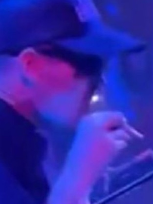A video appears to show Huskii snorting a substance.
