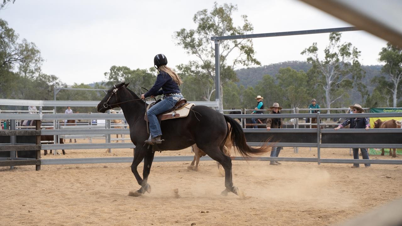 Sam Whiteside at the Sunday horse events of the Kilkivan Great Horse Ride. Sunday, July 2, 2023. Picture: Christine Schindler