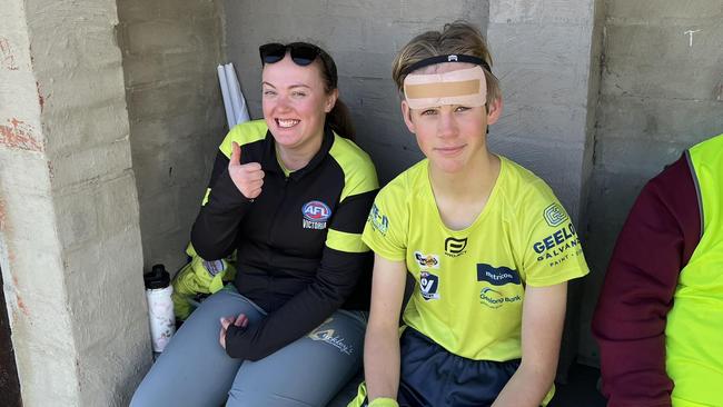 Central umpire Liam Clark was injured following an accidental head knock during the BFL grand final. Picture: Umpire AFL Barwon Facebook.