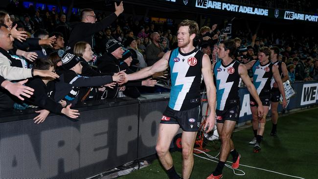 Jonas could still captain Port Adelaide to a flag come the end of his career. Picture: Getty Images