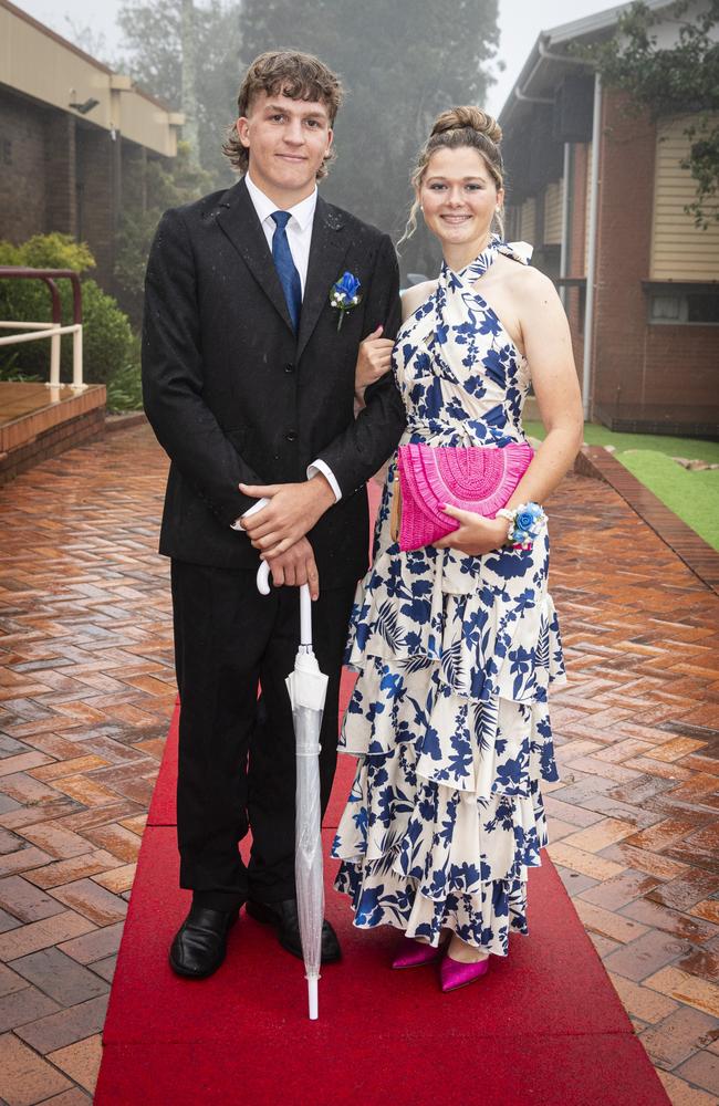 James Biggs partners Penne Skene at Fairholme College formal, Wednesday, March 27, 2024. Picture: Kevin Farmer