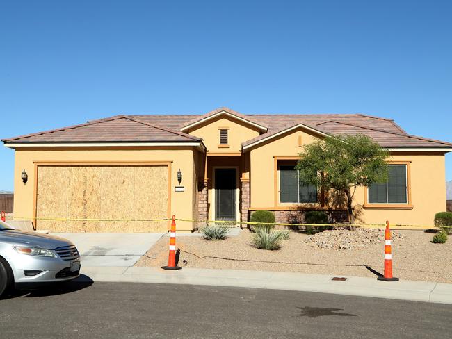 The house in the Sun City Mesquite community where suspected Las Vegas gunman Stephen Paddock lived, October 2, 2017 in Mesquite, Nevada. Picture: Gabe Ginsberg/Getty Images/AFP