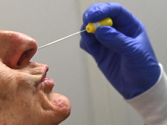 A man is tested for COVID. Picture: AFP