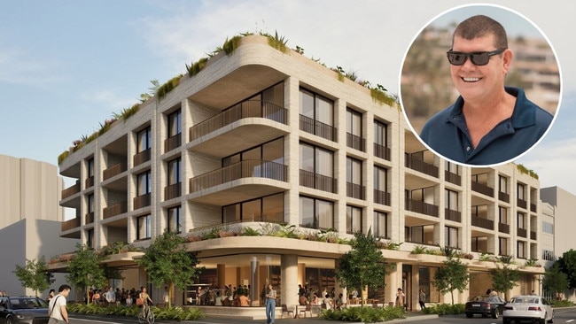 An artist’s impression of the $100m harbour view unit project approved for Manly backed by James Packer.