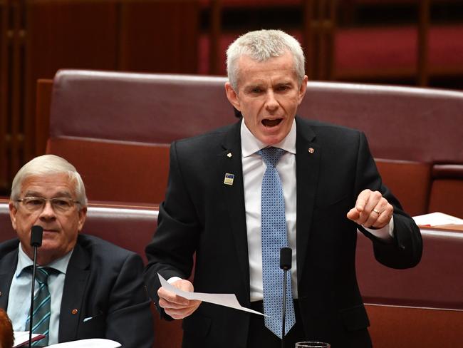 There is also a dark cloud hanging over One Nation’s Malcolm Roberts. Picture: AAP/Mick Tsikas