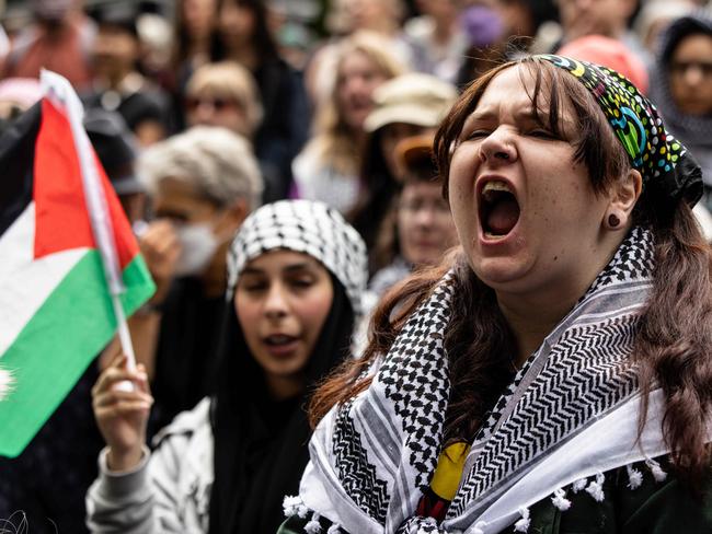 Thousands of pro-Palestine supporters have marched Melbourne’s streets this year in support of Palestinians. Picture: Diego Fedele