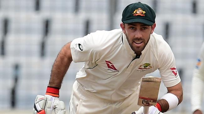 There’s no room for Glenn Maxwell in Justin Langer’s Test squad. Picture: AFP