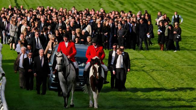 Dean Holland’s funeral was held at Flemington.