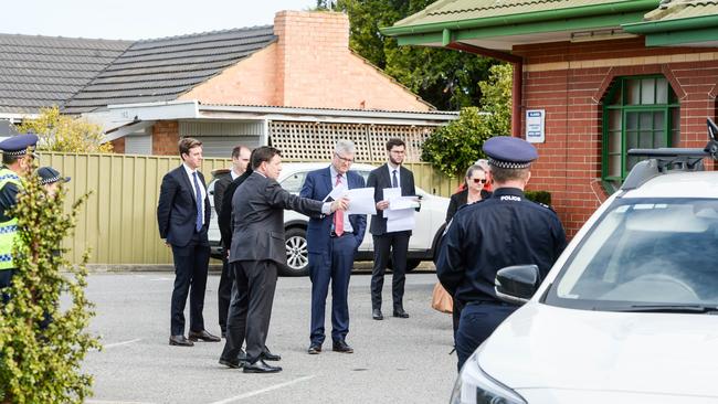 A court visit last week to the Chinese restaurant on Morphett Rd, Glengowrie, where Sophia was killed. Picture: Brenton Edwards