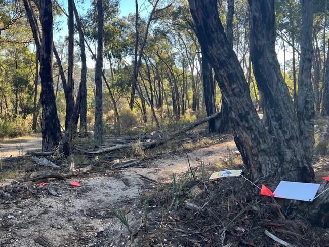 Cut safety flags along the trails. Picture: Hepburn Shire Council