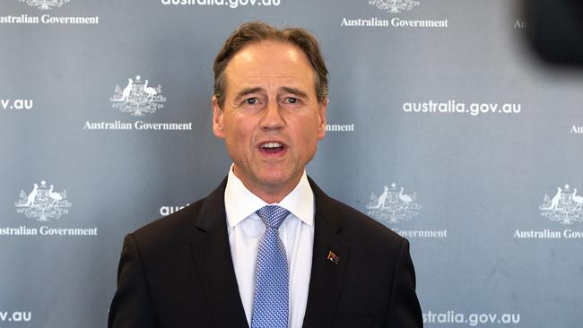 Health Minister Greg Hunt challenges Andrews’ claims. Picture: Sarah Matray