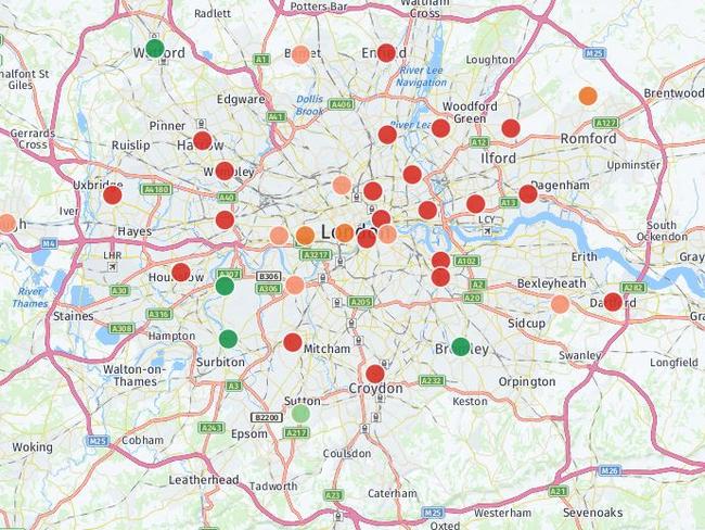 In 2015, London had nine of the ten unhappiest suburbs in Britain.