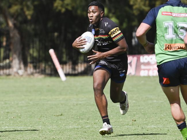 CANBERRA, AUSTRALIA, NewsWire Photos. MARCH 9, 2024: UNE SG Ball Cup - NSWRL Junior Reps Round Six Canberra Raiders vs Penrith Panthers at Raiders Belconnen in Canberra. Picture: NCA NewsWire / Martin Ollman