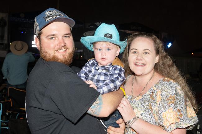 Ryan Condon, Archie Condon and Georgia Vella from Balnagowan at the NQ's Rock'N Country 2022.Picture: Michaela Harlow