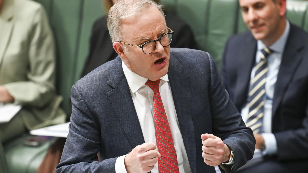 Prime Minister Anthony Albanese said the union movement would campaign against the Opposition’s nuclear policy. Picture: NewsWire / Martin Ollman