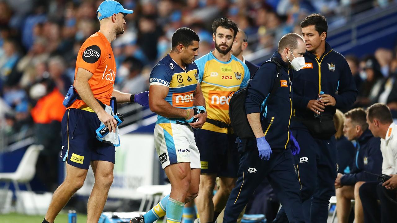 The Titans could be without skipper Jamal Fogarty for some time after leaving the field with injury. Picture: Getty Images.