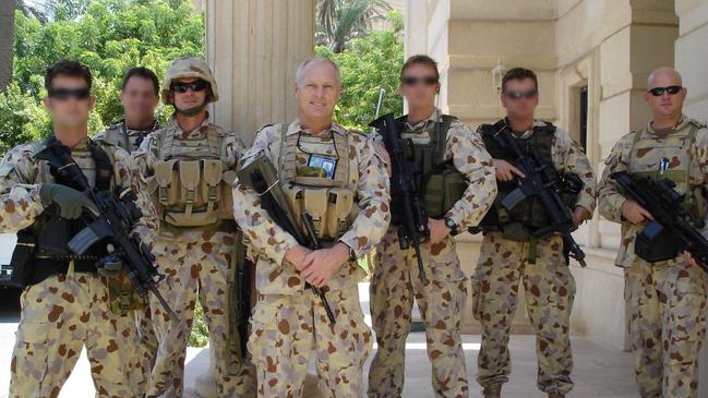 Major General Jim Molan with his Australian personal staff in Baghdad in 2004 during his deployment to the Coalition's Multinational Force Iraq Headquarters.