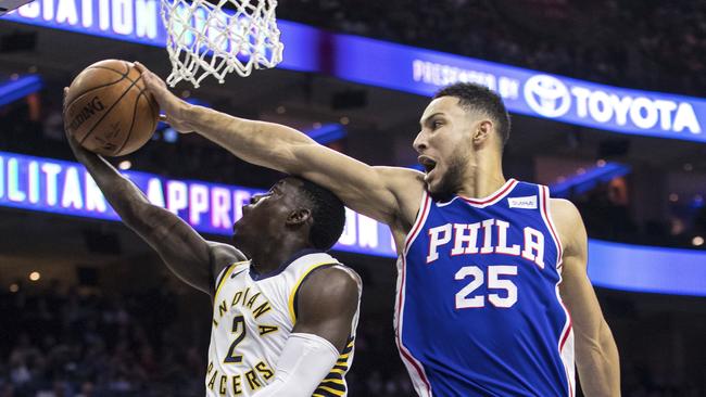 Ben Simmons' Jersey Rips Apart! 2nd Triple Double! Pacers vs 76ers 2017-18  Season 