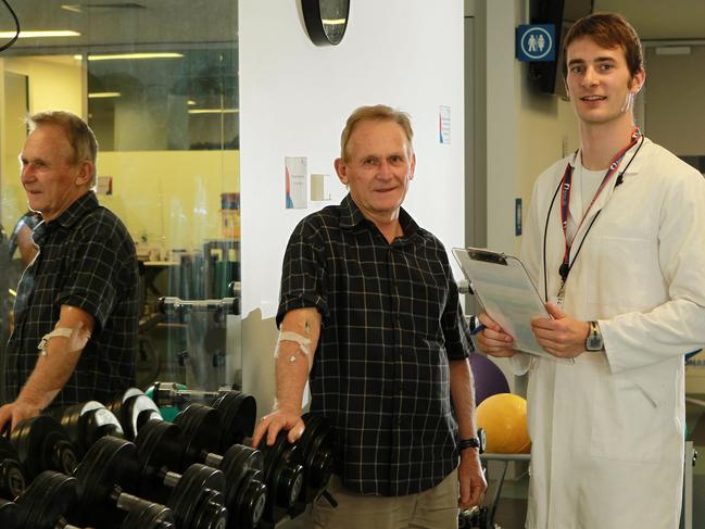 Baker IDI PhD candidate Michael Wheeler with David Alexander. Picture: Janine Eastgate