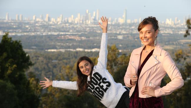 Vicky Freeman and her daughter Ruby-Jean 9, have jumped the Tasman and settled on the Gold Coast in the Hinterland. Picture: Glenn Hampson