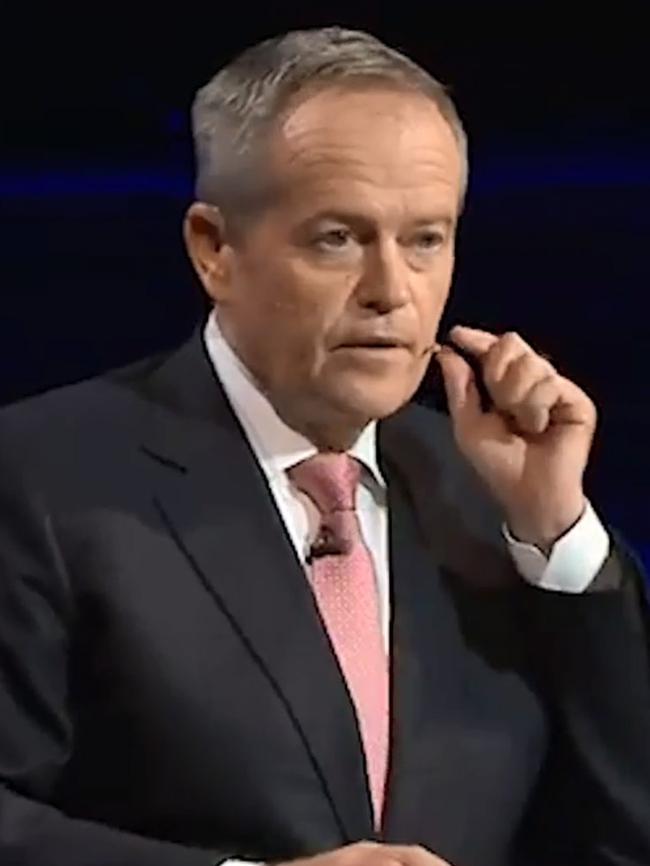 Mr Shorten on Monday night’s Q&amp;A program. Picture: ABC