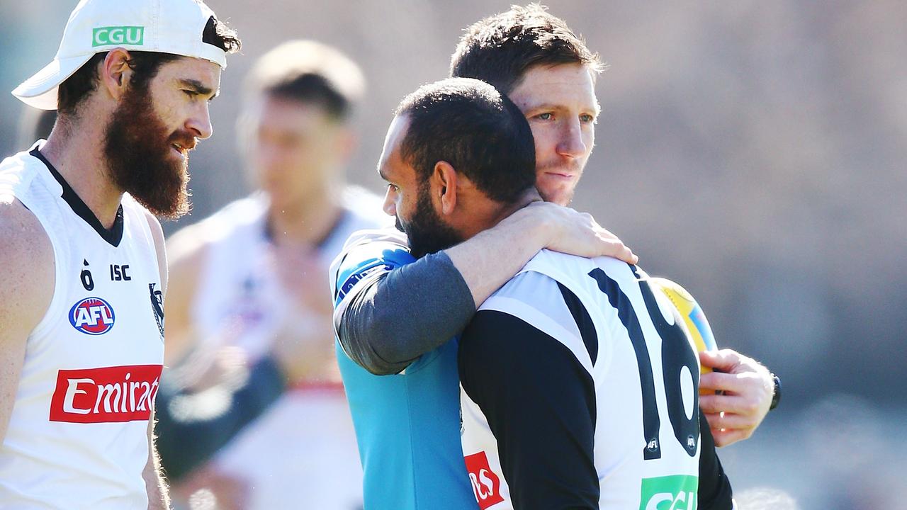 Travis Varcoe is expected to line up for Collingwood this weekend. Photo: Michael Dodge/Getty Images