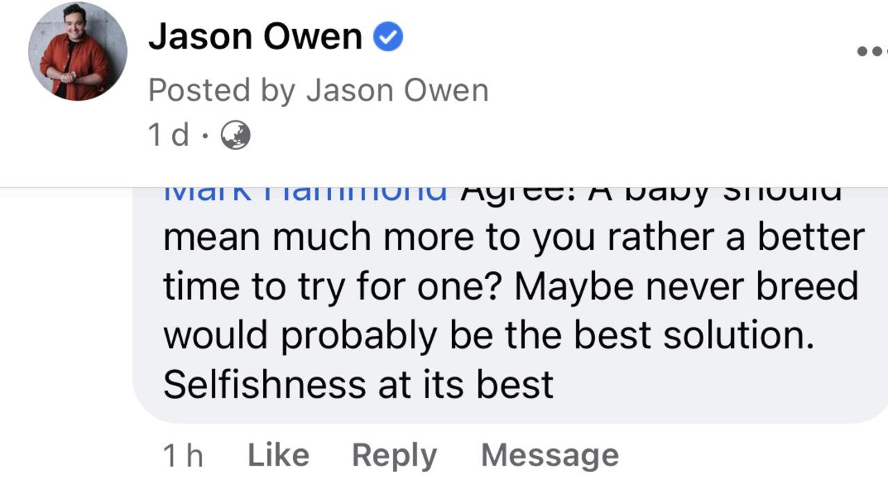 Country singer and former X Factor contestant Jason Owen has been subject to trolling after he took to social media announcing his wife was pregnant. Picture: Supplied