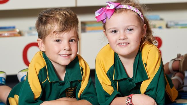 Glenburnie Primary School junior students Alfie and Lucy. Picture: Frank Monger Photography