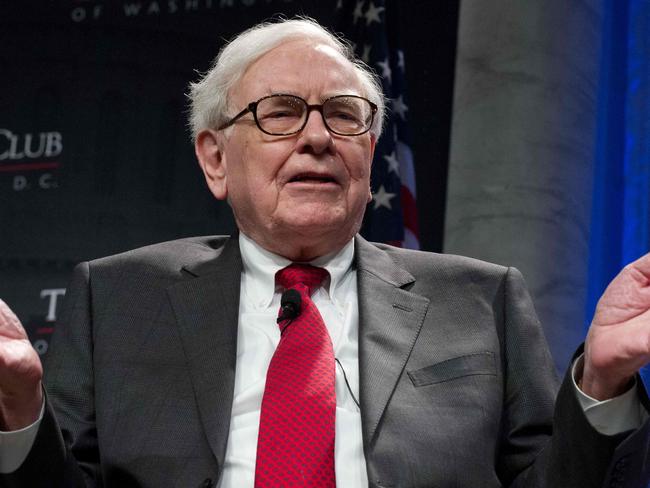 Warren Buffett agrees with Bill Gates that there will be another economic crisis but overall is optimistic. Picture: AFP Photo