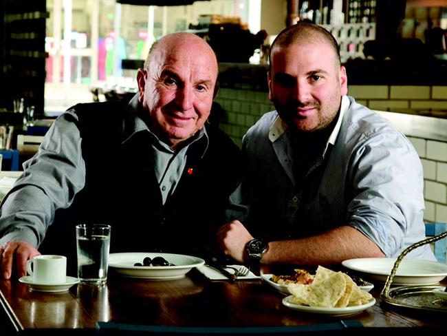 George with his dad, Jim Calombaris.