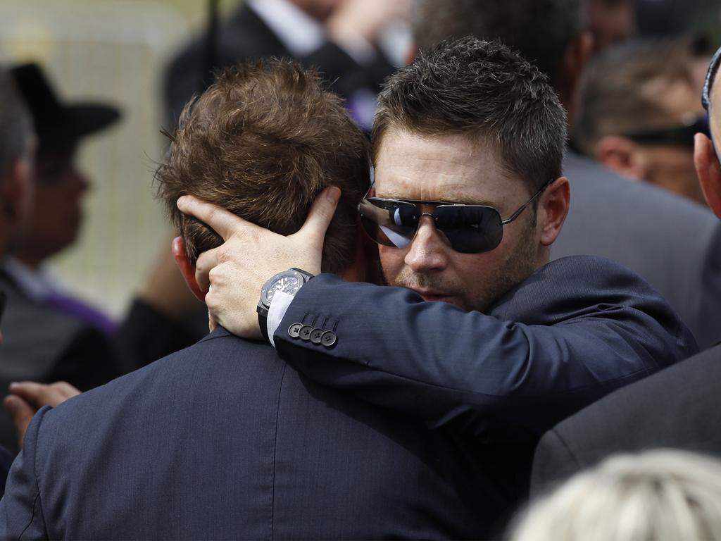 Saying goodbye to close mate Phillip Hughes was the hardest thing Michael Clarke has ever done. Picture: David Moir