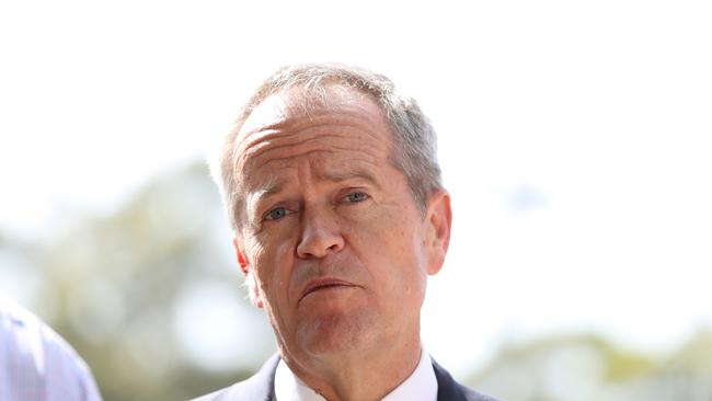 Opposition Leader Bill Shorten on a visit to Tathra  with the Member for Eden Monaro, Mike Kelly, to discuss LaborÕs plans to invest in cleaner, cheaper renewable energy. Lawrence Park Community and Sports Club Building in Tathra in NSW. Picture Kym Smith