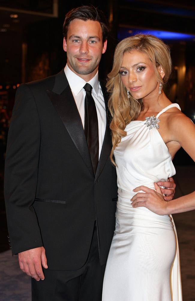 Jimmy Bartel with then-girlfriend Nadia Coppolino at the Brownlow Medal in 2009.