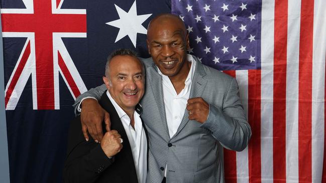 Pat Mesiti with Mike Tyson.