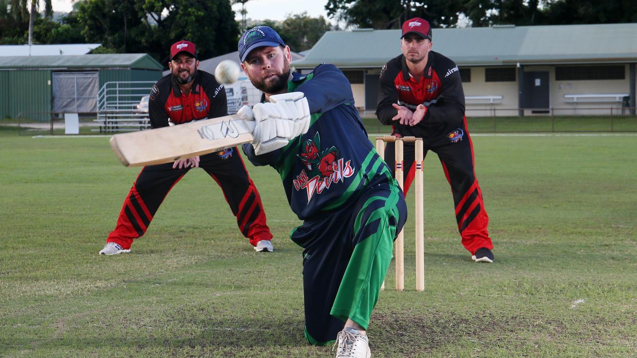 The Designer First Homes Dare Devils will take on the Twomey Schriber Thunder as the first round of the Barrier Reef Big Bash continues this Friday night at Griffiths Park. Dare Devils' Josh Chadwick hopes to hit some sixes against the likes of Thunders’ Darren Lees and Andrew Phelps. Picture: Brendan Radke