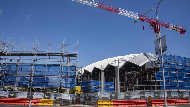 The $176m Cairns Convention Centre expansion project is still under way. Picture: Brian Cassey