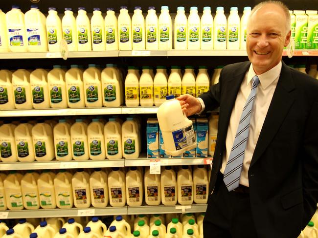 Wesfarmers CEO Richard Goyder at a Coles Supermarket store, Claremont in Perth.