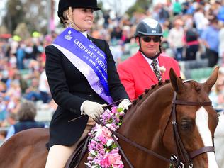 Royal Melbourne Show 2014 Wednesday. Garryowen. Show Horses. Pictured: 2014 Garryowen winner Shae Hanger riding Chosen One. PICTURE: ZOE PHILLIPS