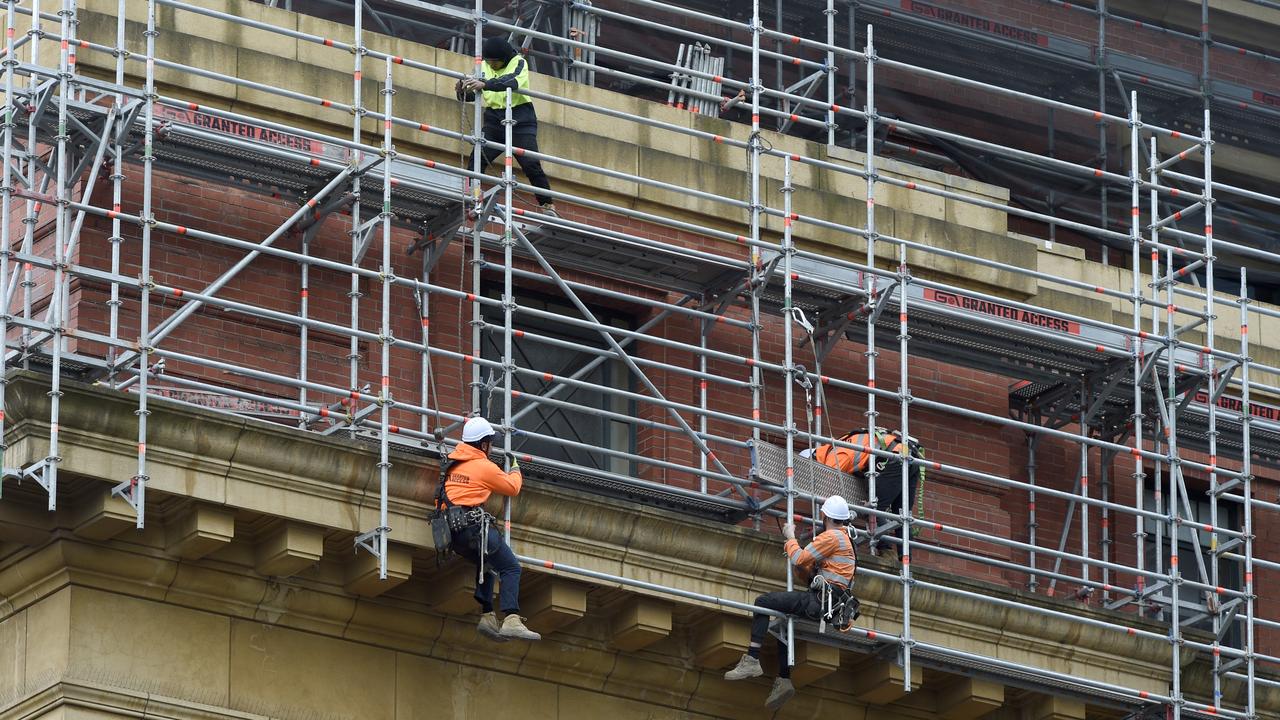 Generic images of building construction workers on site. Picture: NCA NewsWire / Andrew Henshaw