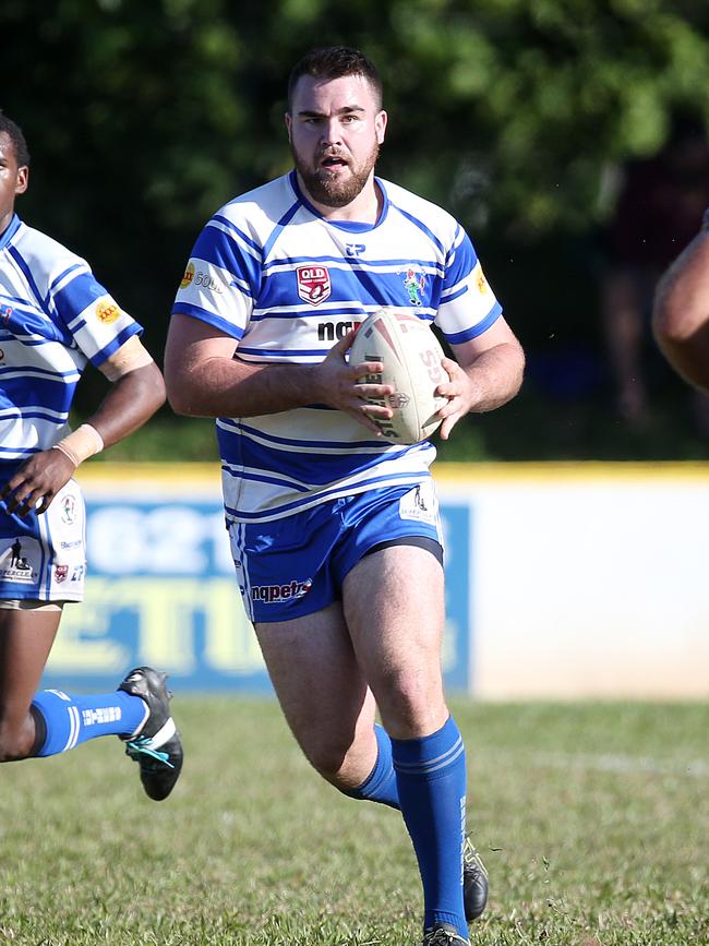 Cairns District Rugby League, Round 11, 2019. Kangaroos v Brothers at Vico Oval. Brothers' Corey Child. PICTURE: STEWART MCLEAN