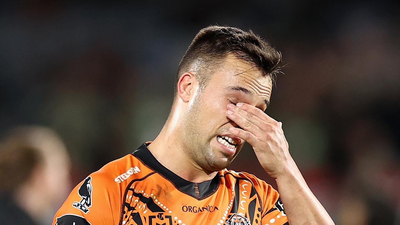 It’s been a tough few years for Luke Brooks and the Tigers. Picture: Cameron Spencer/Getty Images
