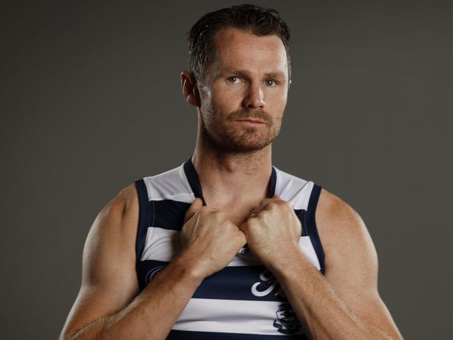 NCA. MELBOURNE, AUSTRALIA. 24th February, 2025 .  AFL captains day at Marvel Stadium. Geelong captain Patrick Dangerfield       .  Picture: Michael Klein