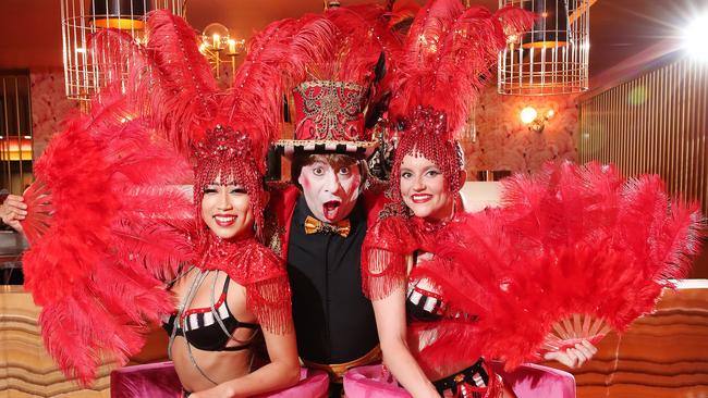 After dazzling audiences at the Adelaide Fringe Festival, Pink Flamingo has been revamped and will be reopening. Cast members Michelle Leung, Rudi Testa and Phoebe Young are ready to go. picture Glenn Hampson