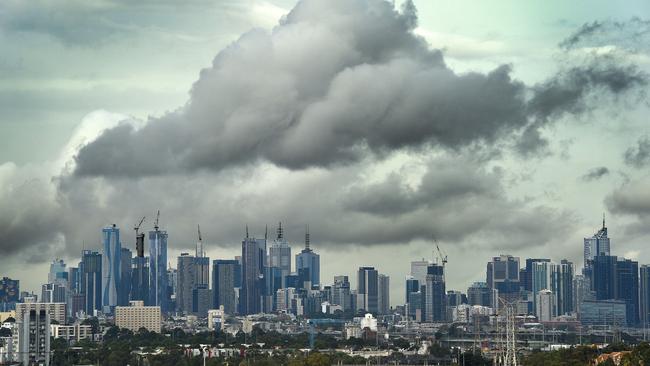 Melbourne’s skyline from Maribyrnong. Picture: David Smith