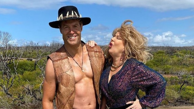 Dr Chris Brown poses with co-star Julia Morris