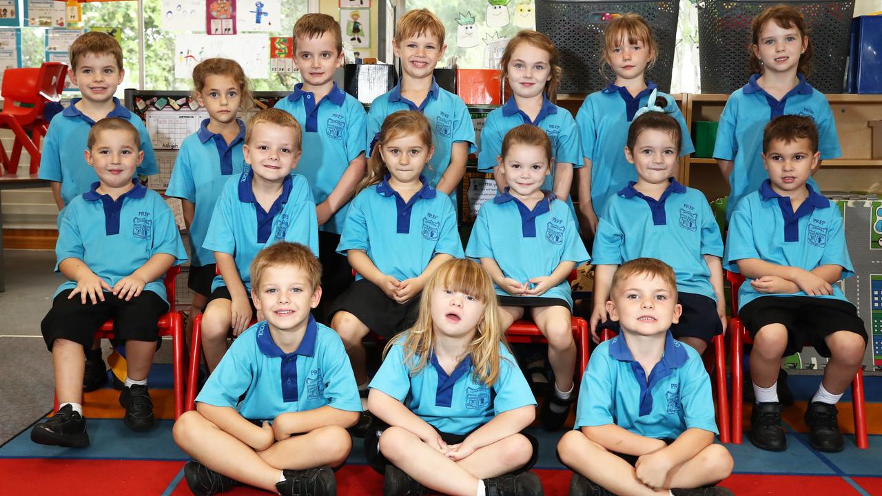 Coomera State School Prep A. Back row (l-r): Hamish Wilton-Ross, Lily Nelson, Harrison Palin, Angus Hortz, Avariella Bateman, Eden Brown, Ruby Hatfield. Middle row (l-r): Leroy Acharya, Chayce Drew, Maya Byrne, Aylah-Rose Piffer, Isla McGowan, Conor Wallace. Front row (l-r): Jaxon Cregan, Lilly Sue, Zion Perry. Photograph: Jason O'Brien.